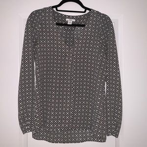 NWOT Bar III Black and White Blouse